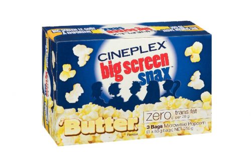 Cineplex Big Screen Snax Extra Butter popcorn