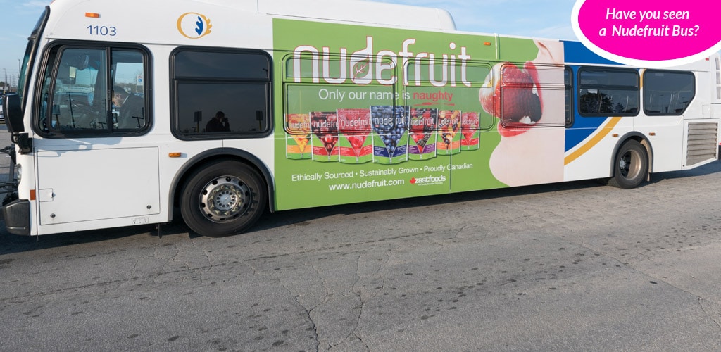 Nudefruit bus ad